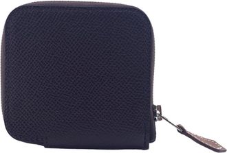 Hermès Beige Brown Leather Coin Purse/Coin Case (Pre-Owned)