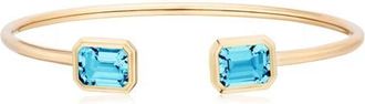 Goshwara Manhattan Round Flex Cuff in Pale Blue at Nordstrom