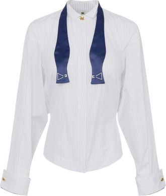 Elisabetta Franchi Stijlvolle Blouse voor Vrouwen - Dames - Overhemden - Wit - S - Overhemden