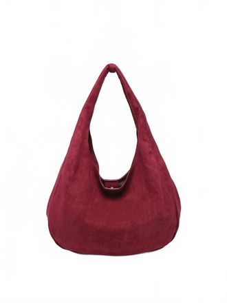 Jen & Co. Womens Katherine Slouchy Round Hobo Tote Bag In Wine