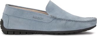 Kazar Heren lichtblauwe su&egrave;de mocassins - Heren - Loafers - Blauw - 46 EU - Su&egrave;de - Schoenen