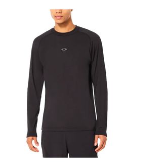 Oakley Long Sleeve T-Shirts, male, Black, M, Latitude Arc Longsleeve Minimalist Stretchy Top