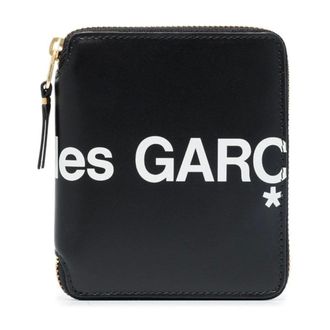 Comme Des Gar&ccedil;ons Wallets & Cardholders, male, Black, Size: ONE SIZE Huge Leather Zip Around Wallet