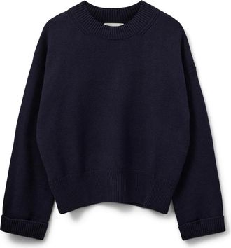 Sofie Schnoor Rondgebreide trui - Dames - Ronde hals truien - Blauw - XS - Truien & Vesten