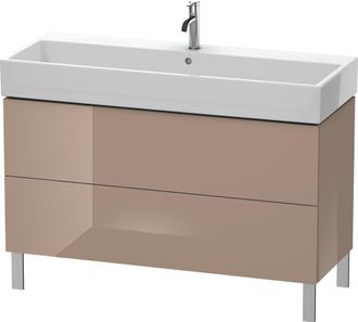 Duravit Duravit L-cube Mueble De Aseo Vertical 118,4 X 45,9 Cm, 2 Extra&iacute;bles, Para Vero Air 235012, Color: Cappuccino Laca Alto Brillo - Lc677908686