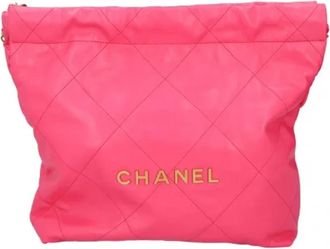 Chanel Pre-owned Leather chanel-bags - Dames - Vintage Shopper - Roze - ONE Size - Leer - Vintage