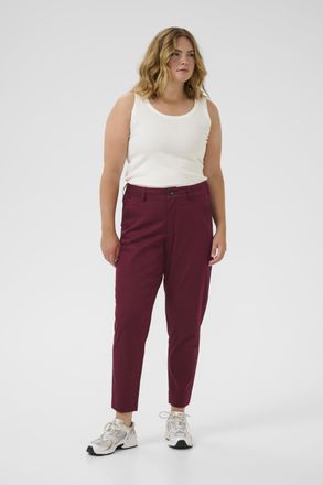 Kaffe Curve Casual broek KCleana Regular fit bordo