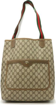 Gucci Beige Gg Supreme Shoulder Bag Tote Bag (Pre-Owned)