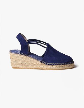 Toni Pons Womens Toni Pons TREMP Womens Wedge Sandals Navy - Blue - Size: 7