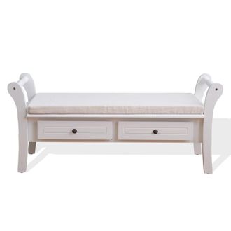 Mobili Rebecca Rebecca Mobili Banco Contenedor 2 Cajones Madera Blanca 47,5x108,5x40