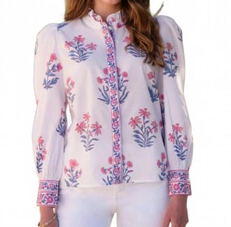 PINK CITY PRINTS Primrose Blouse In Jaipur Buta