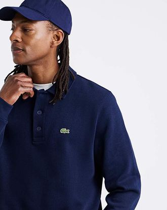 Lacoste Button Collar Sweatshirt
