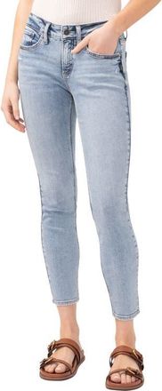 Silver Jeans Co Suki Curvy Mid Rise Crop Skinny Jeans in Boogie at Nordstrom, Size 31 29
