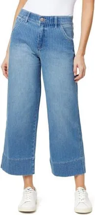 Curve Appeal High Rise Comfort Waist Wide Leg Crop Jeans in Stella at Nordstrom Rack, Size 14