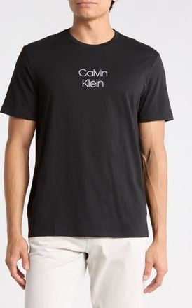 Calvin Klein Calvin Embroidered Graphic Tee in Black at Nordstrom Rack, Size Xx-Large