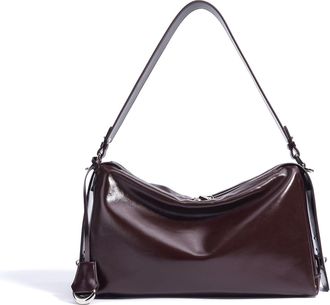 Generic Genuine Leather Womens Shoulder Bag Top Layer Cowhide Crossbody Bag Purse Large (Burgundy)