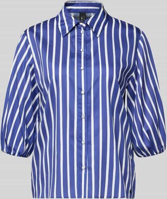 Marc Cain Regular Fit Bluse mit 3/4-Arm in Royal, Gr&ouml;&szlig;e 34