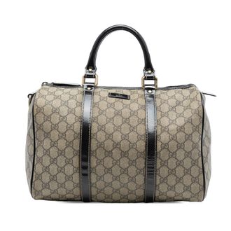 Gucci Pre-owned Womens Medium Gg Supreme Joy Boston Bag - Sage Green Textile - One Size