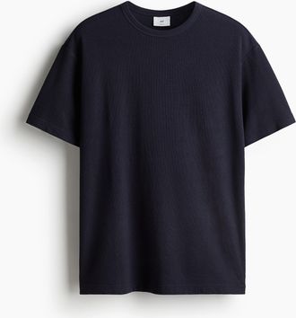 H&M T-Shirt in Loose Fit - Blue