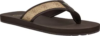 Guess Flip Flop in Light Natural Logo Multi at Nordstrom Rack, Size 11