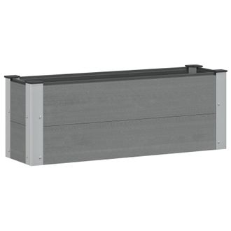 vidaXL Arriate Elevado Gris 100 X 30 36 Cm Vidaxl