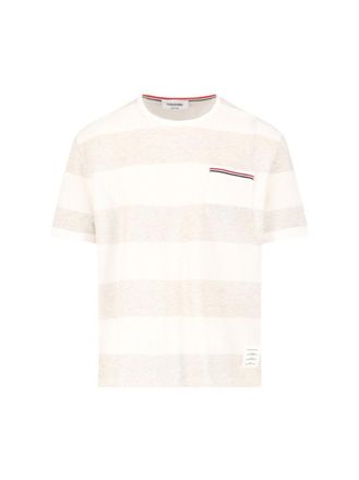Thom Browne Rugby Stripe T-Shirt - Off-White
