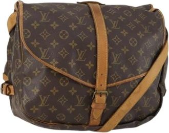 Louis Vuitton Pre-owned Cross Body Bags, female, Brown, Size: ONE SIZE Pre-owned Canvas Cross Body Bag