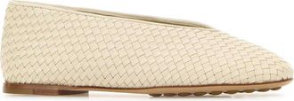 Bottega Veneta Womens Pink Ballerina Beige Lamb