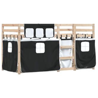 vidaXL Vidaxl - Letto A Castello Senza Materasso Bianco E Nero 90x200cm In Pino