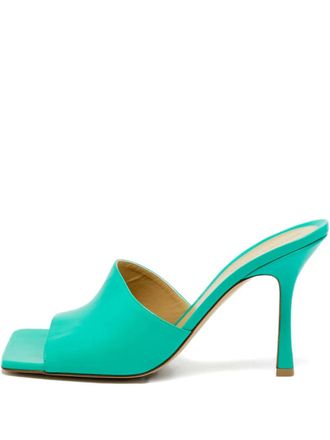 Bottega Veneta Stretch heeled slide sandals - Green