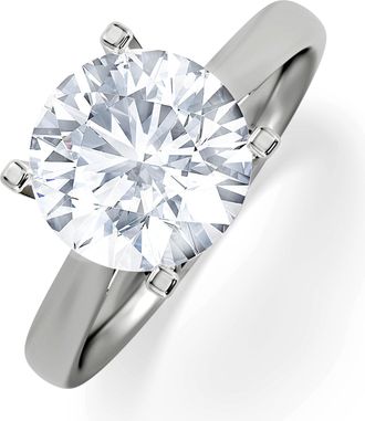 The Diamond Store Grace 3.00ct Lab Diamond Round Cut Engagement Ring in 18K White Gold G/VS1