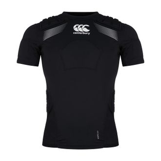 Canterbury Of New Zealand Elite Logo Beschermingsvest voor Volwassenen (Zwart/Wit/Zilver)