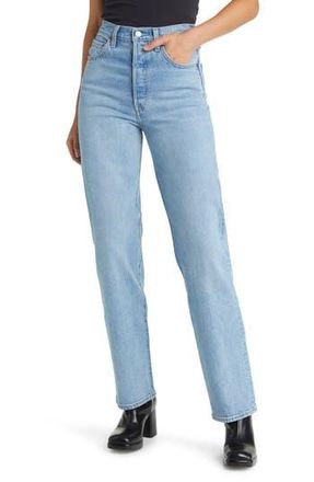 Levi's Ribcage High Waist Straight Leg Jeans in Samba Tango Light at Nordstrom Rack, Size 24 X 32
