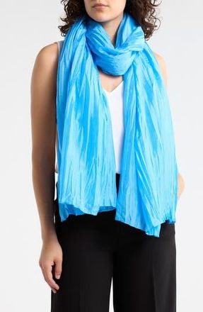Eileen Fisher Whisper Crushed Silk Scarf in Azure at Nordstrom Rack