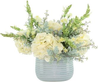 Creative Displays Inc. Spring Centerpiece With Hydrangeas, Eucalyptus & Heather
