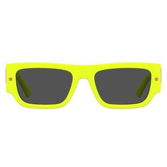 Chiara Ferragni Cf 7013/S Bold Rectangular Neon Yellow Sunglasses
