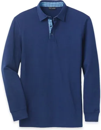 Paul Fredrick Cotton Blend Three Button Polo