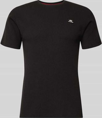 Alpha Industries Alpha Industries T-Shirt mit Label-Patch in Black, Gr&ouml;&szlig;e XXXL
