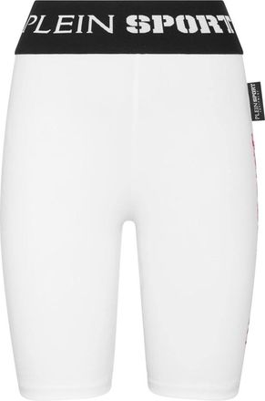 Plein Sport Korte Broeken, Dames, Wit, M, Katoen, Jogging Cyclist Leggings