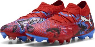Puma Future 8 voetbalschoenen voor heren, geschikt voor stevige ondergrond (Rood/Blauw)