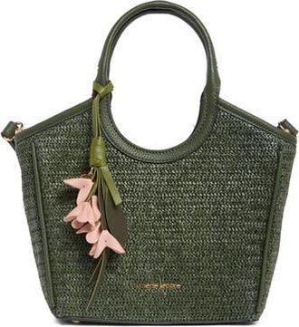 Nanette Lepore Junne Straw Satchel in Clover Straw Clover Flowers at Nordstrom Rack