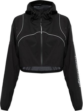 Balenciaga Korte Jas met Capuchon - Dames - Zomerjassen - Zwart - S - Katoen - Jassen