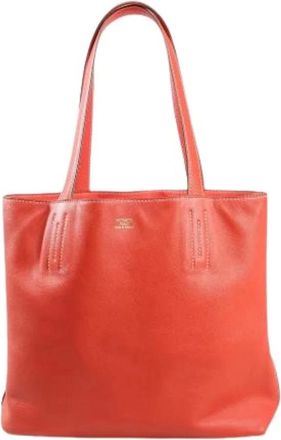 Herm&egrave;s Pre-owned Tote Bags, female, Red, Size: ONE SIZE Pre-owned Double Sens 28 ShoulderBag