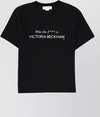 Victoria Beckham graphic print crew neck short sleeve top