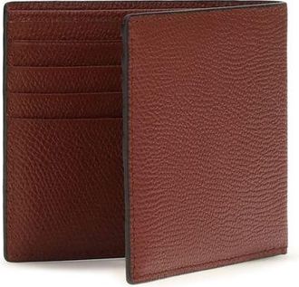Valentino Garavani Mens Bordeaux Calf Leather Bos Taurus Wallet