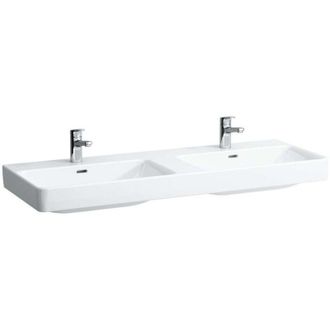 Laufen Pro S Lavabo Doble, 3 Agujeros Para Grifo, Con Rebosadero, - Laufen