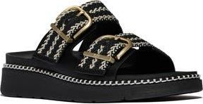 FitFlop Gen-FF Buckle Platform Sandal in Black/White at Nordstrom Rack, Size 8.5