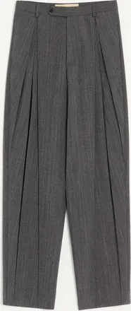 Valentino Pantalone Valentino in lana pinstripe con pinces Uomo GRIGIO/MULTICOLOR 44