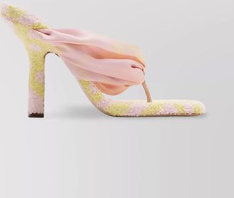 Burberry check print high heel bow sandals