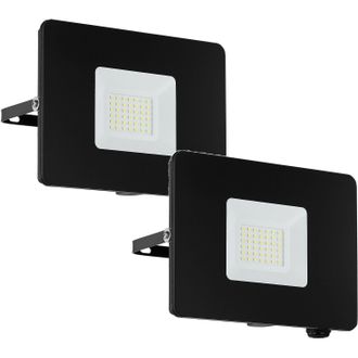 Loops 2 PACK IP65 Outdoor Wall Flood Light Black Adjustable 30W LED Porch Lamp